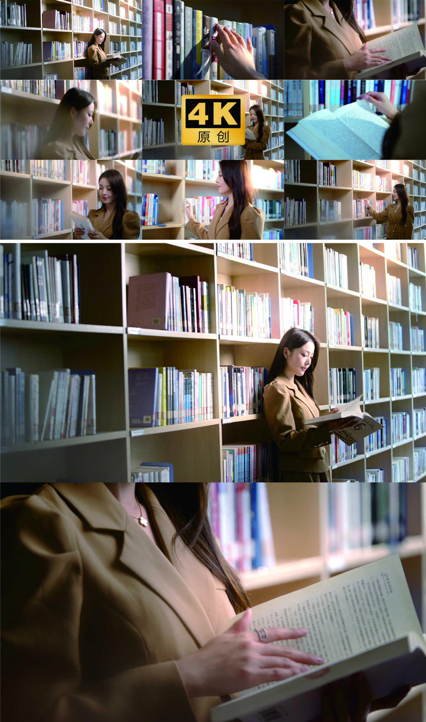 看书 读书 美女看书 图书馆看书