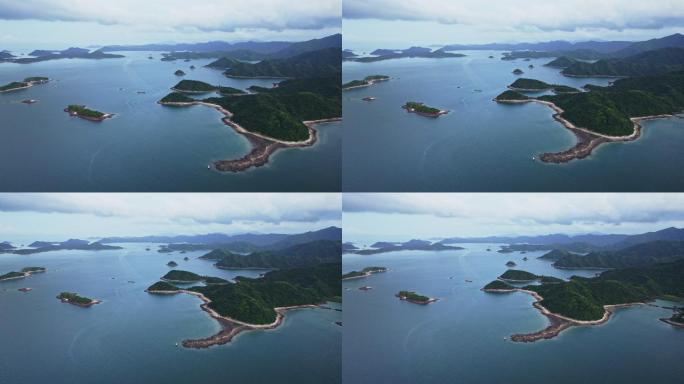 4k航拍深圳盐田海岛大海风景