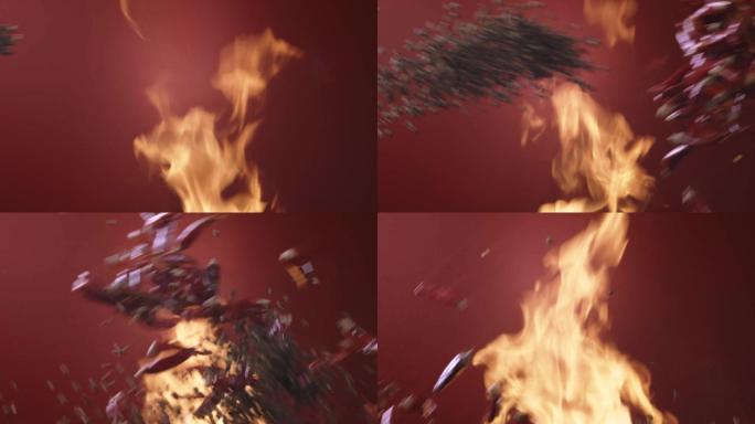 辣椒和花椒在火中碰撞
