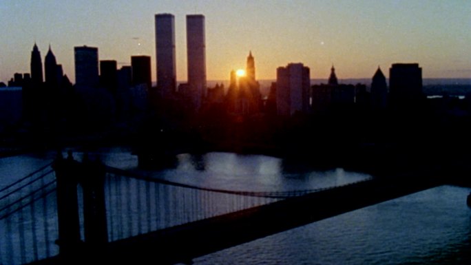 1985年左右的纽约市空中天际线