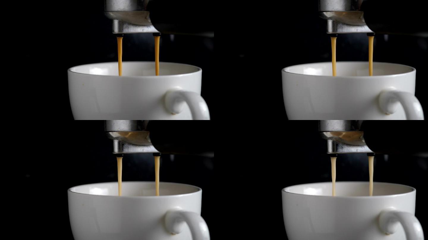 用慢热慢动的咖啡机酿制的新鲜咖啡