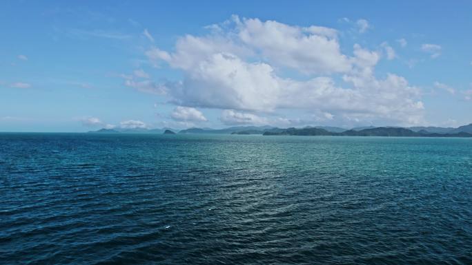 4k航拍深圳盐田海岛大海风光