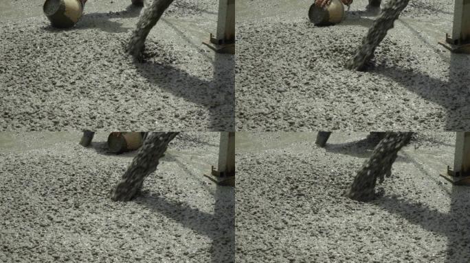 Slomo摊铺水泥。