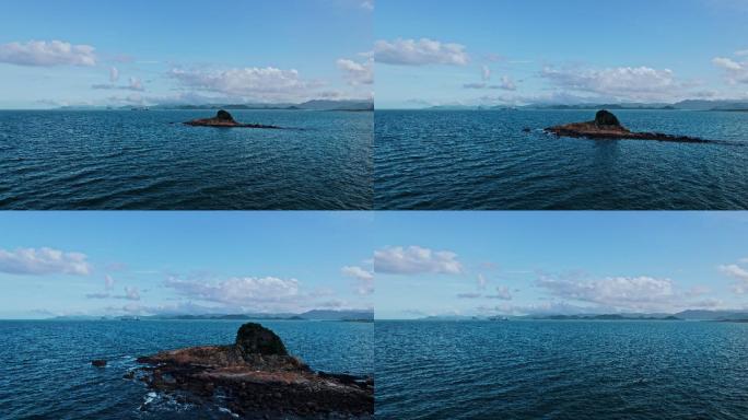 4k航拍深圳盐田海岛大海风景