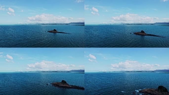 4k航拍深圳盐田海岛大海风景