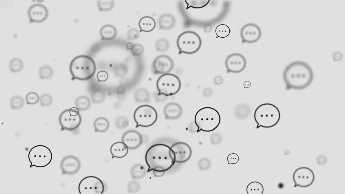 社交媒体演讲泡泡，4K循环背景片段