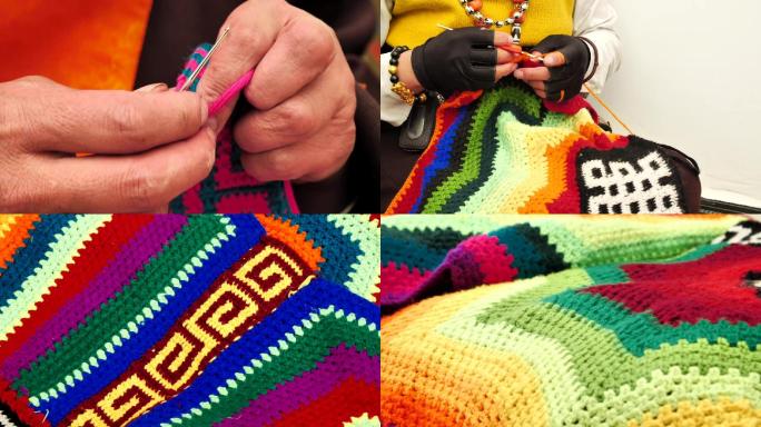 西藏传统服饰手工编织