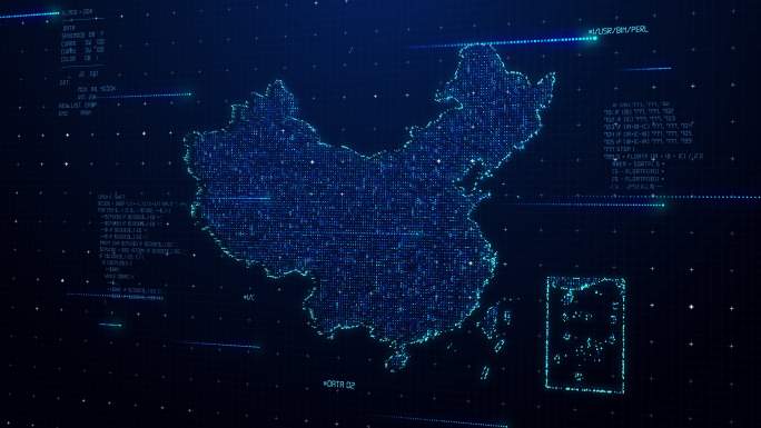 科技信息数据中国地图背景