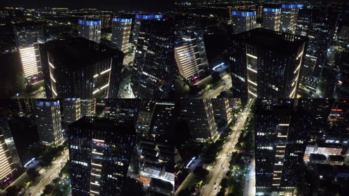 台州温岭创业大厦夜景航拍DJI_0201