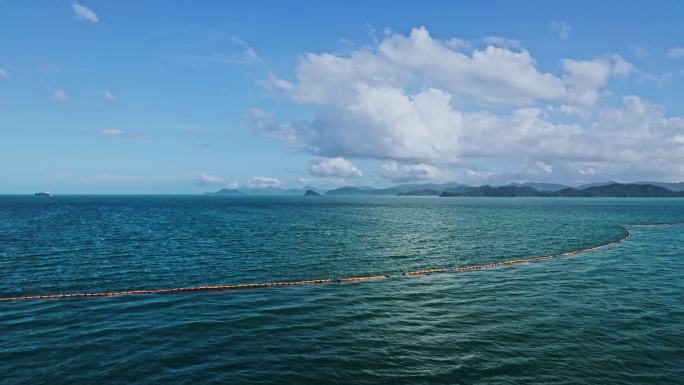 4k航拍深圳盐田海岛大海风景