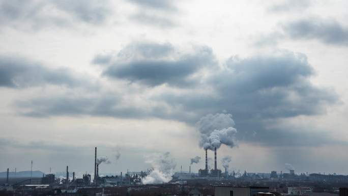 8K化工厂污染排放延时摄影