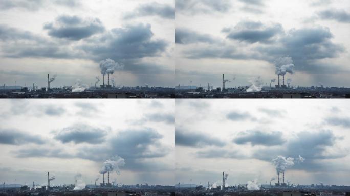 8K化工厂污染排放延时摄影