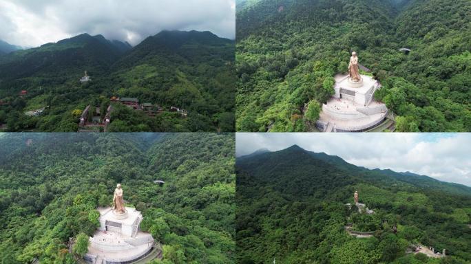 秦岭楼观台老子航拍道教圣地天下区第一福地