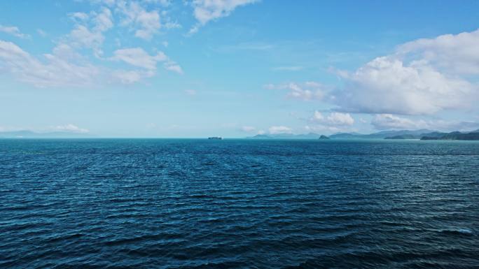 4k航拍深圳盐田海岛大海风景