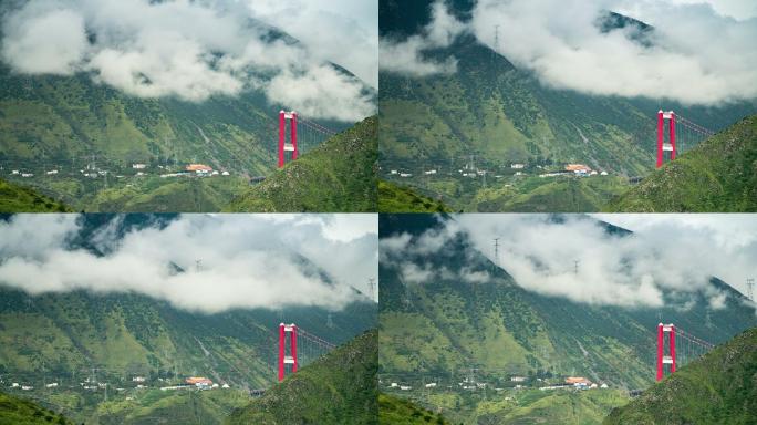 四川雅西高速泸定大渡河特大桥航拍