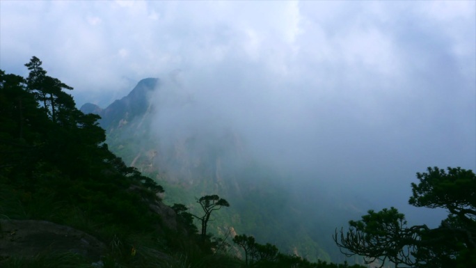 牯牛降云海和山峰延时