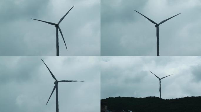 风力发电机工作过程实时拍摄视频
