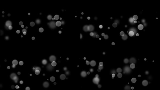 透明背景上的白色柔软光滑干净的Bokeh粒子，Alpha通道，圆形球体抽象，干净的想象，在项目或视频