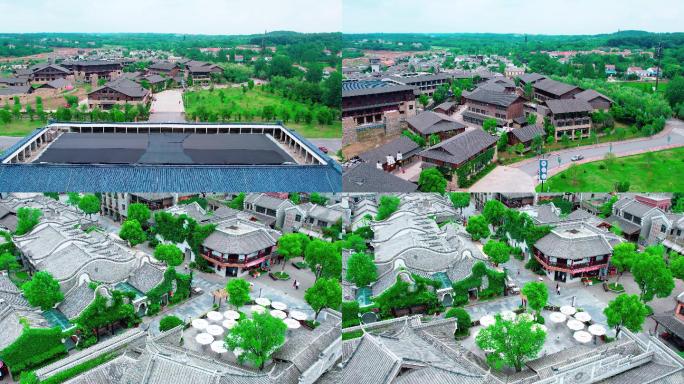 航拍湖北钟祥莫愁村，航拍莫愁村，明显陵