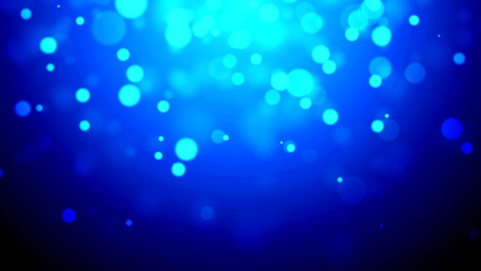 蓝色散焦粒子蓝色粒子下落舞台蓝色背景