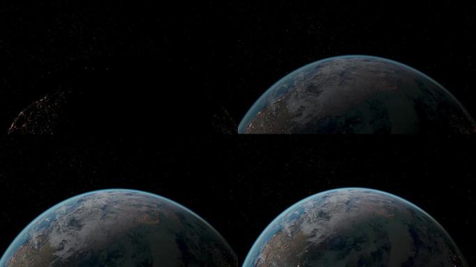 仰望星空/三维地球动画/科技片头/太空