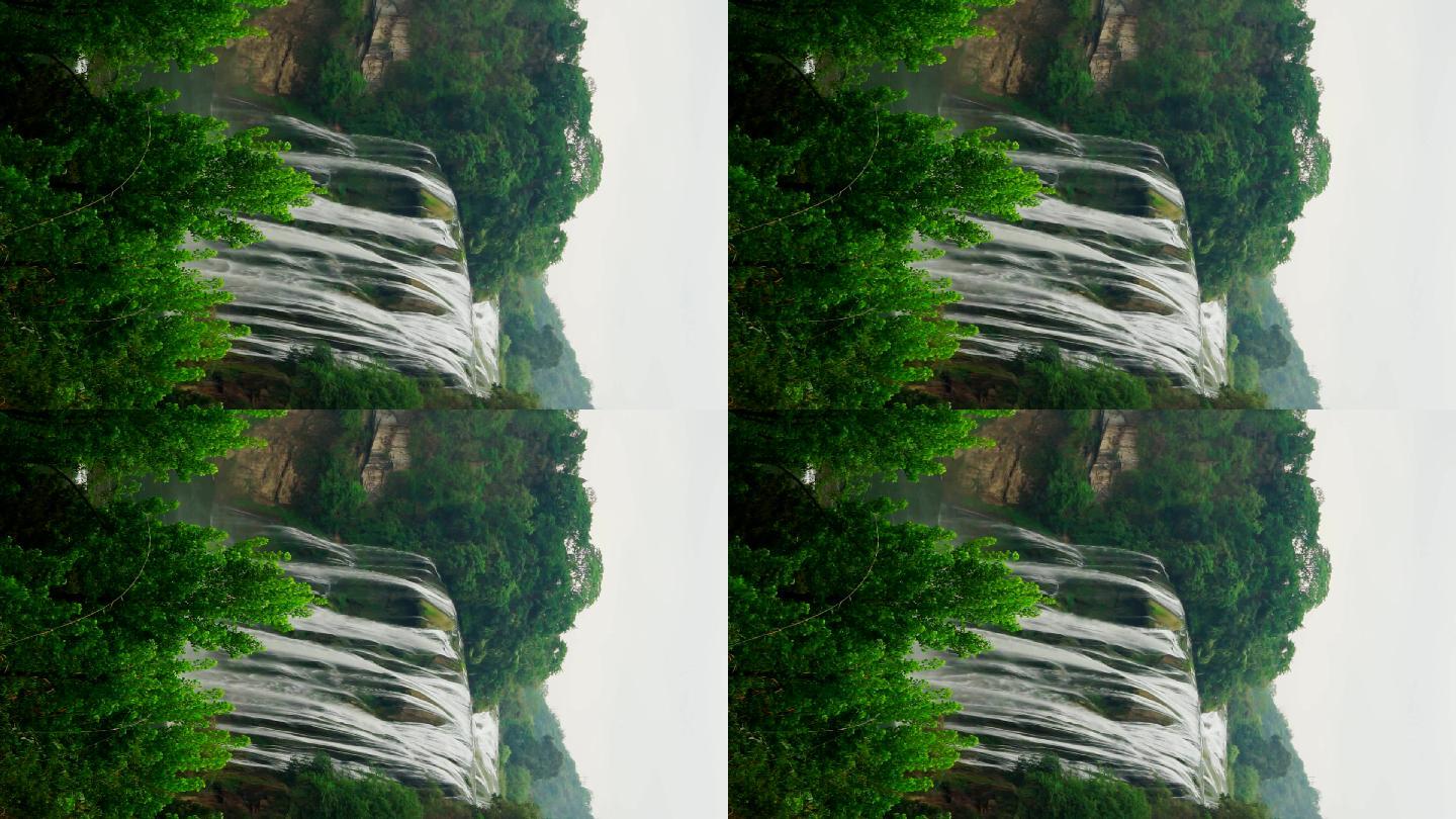 贵州黄果树瀑布竖版竖屏飞流直下