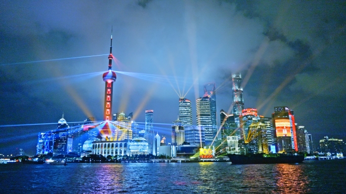 上海浦东外滩灯光秀全程