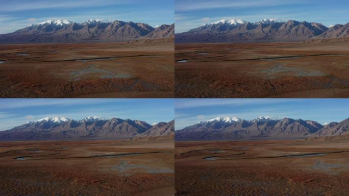新疆宣传片喀什塔县日出湿地雪山航拍