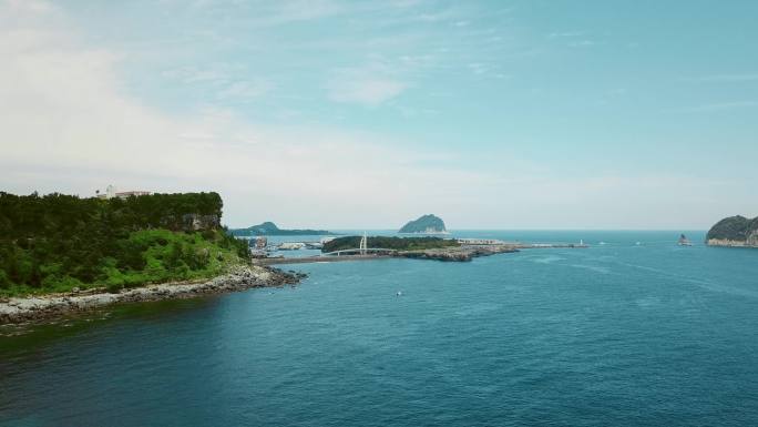 韩国济州岛海岸线4K航拍
