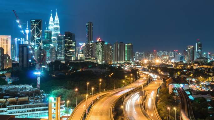 马来西亚城市延时交通