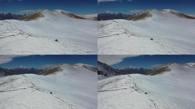 新疆塔什库尔干帕米尔高原雪地自驾越野风光