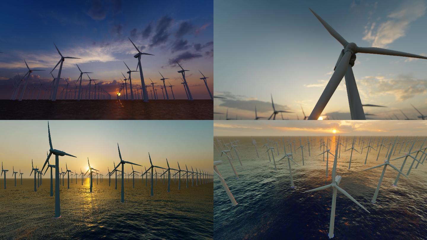 4k 海水新能源风力发电