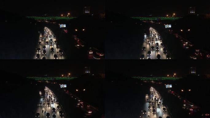 德黑兰夜间街道自驾自驾游自驾出行