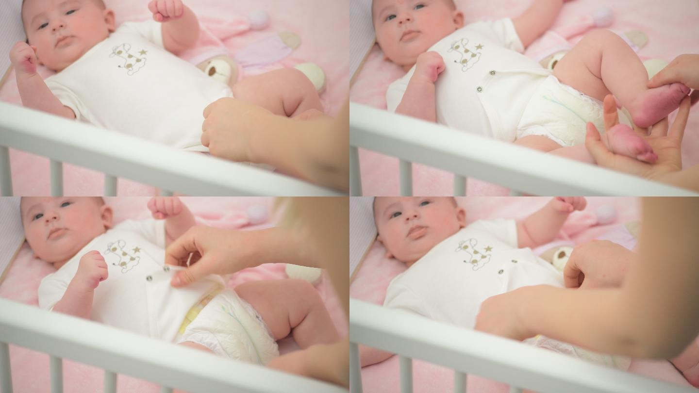 婴儿换尿布-4K分辨率