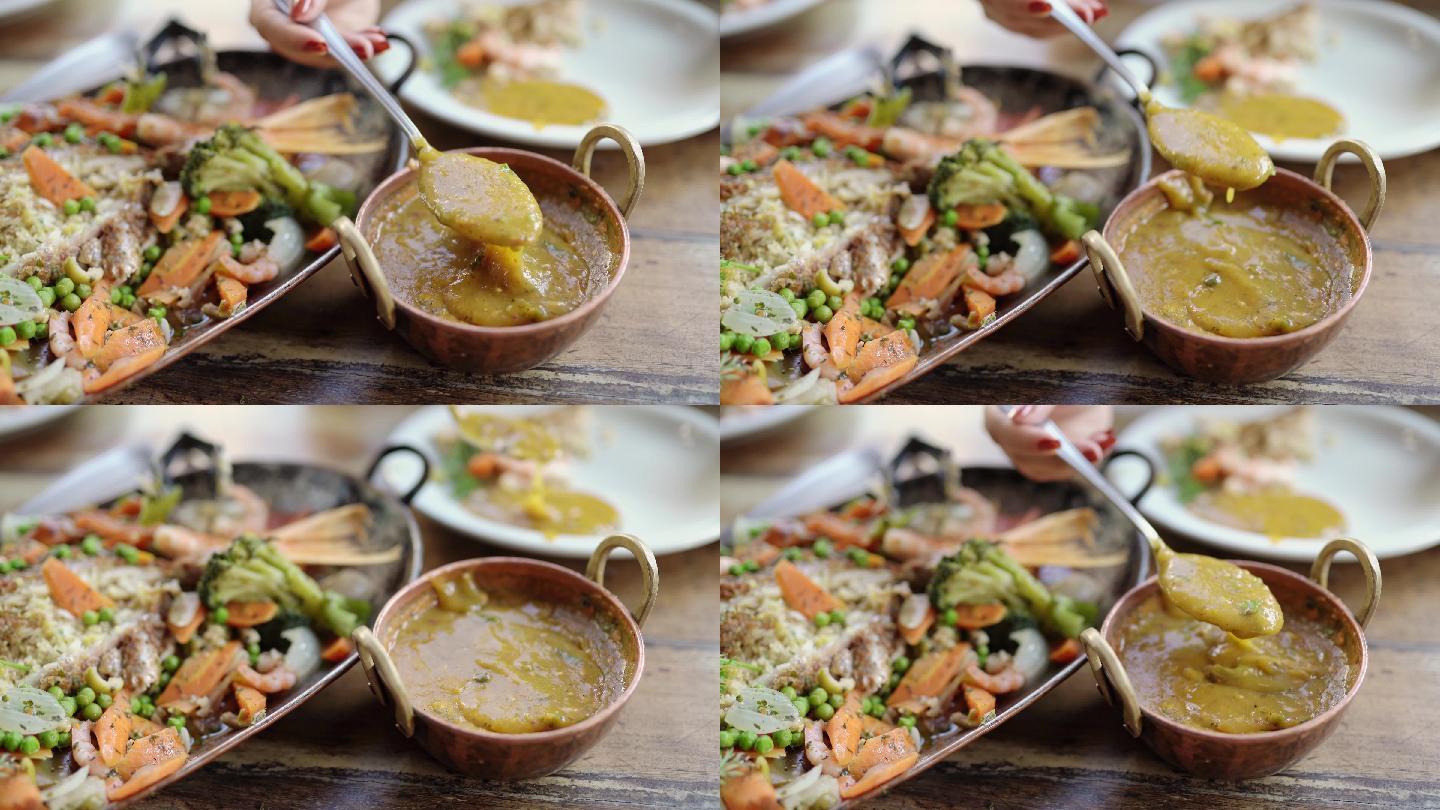 蔬菜鱼糜晚饭午饭咖喱