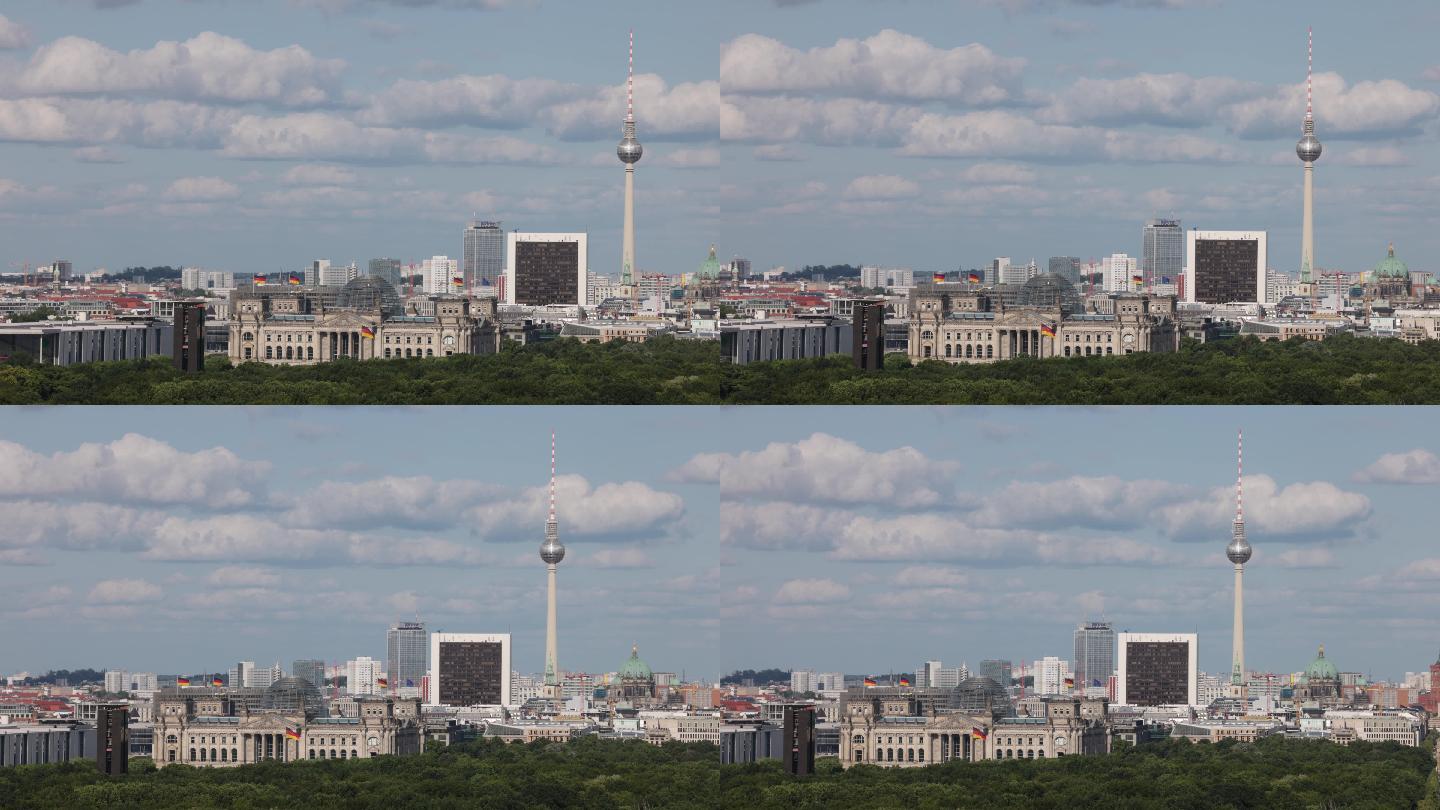 从塔上看柏林城地标办公大楼写字楼