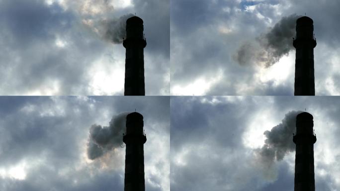 烟囱烟气污染环境的时间推移