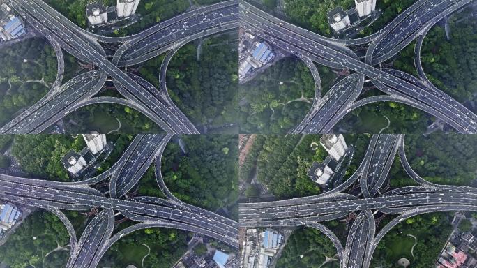 上海立交 交通 延安高架 道路