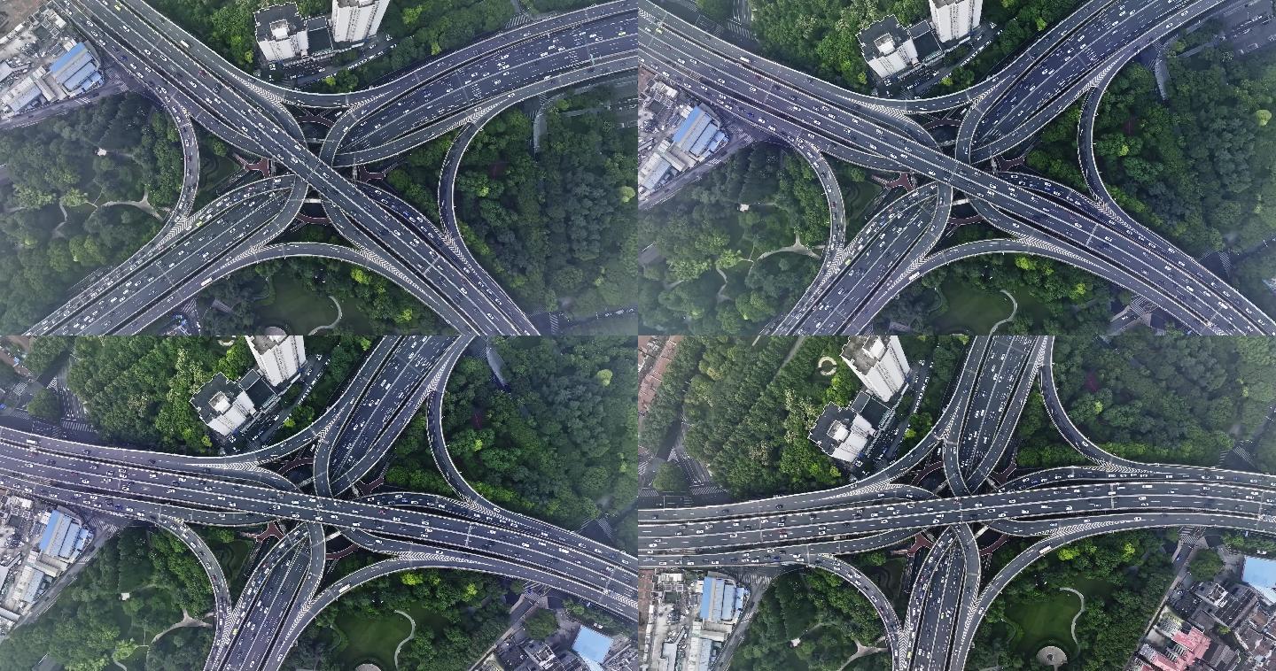 上海立交 交通 延安高架 道路