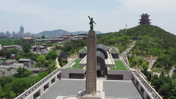 山东枣庄市铁道游击队纪念碑