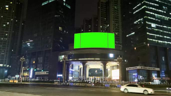 4K户外LED大屏绿幕抠图替换视频