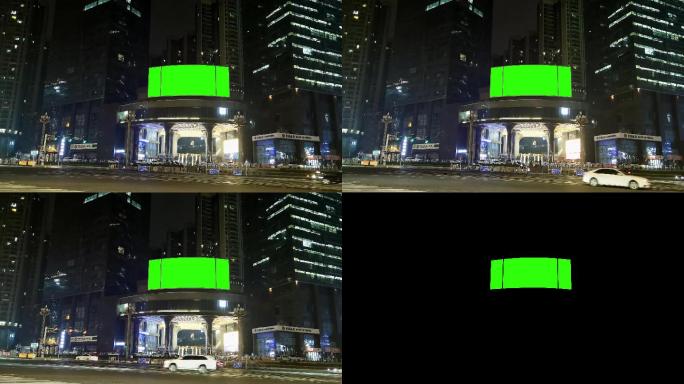 4K户外LED大屏绿幕抠图替换视频