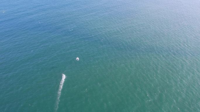 4K航拍大海滑翔伞冲浪