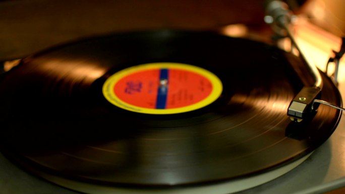 转盘音乐唱片老物件唱片摩擦触摸唱片音频音