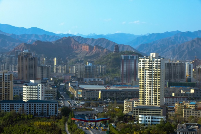 青海海东乐都区全景