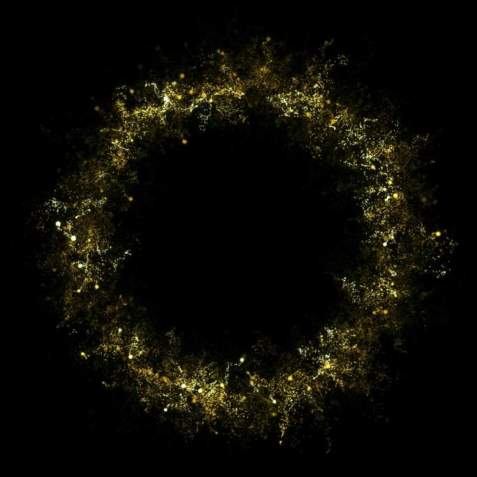 金色花环荧光粒子