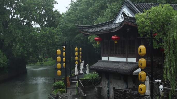 写意雨景 夫子庙