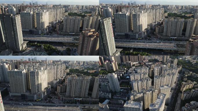 丰庆公园城市交通城市建筑高楼大厦