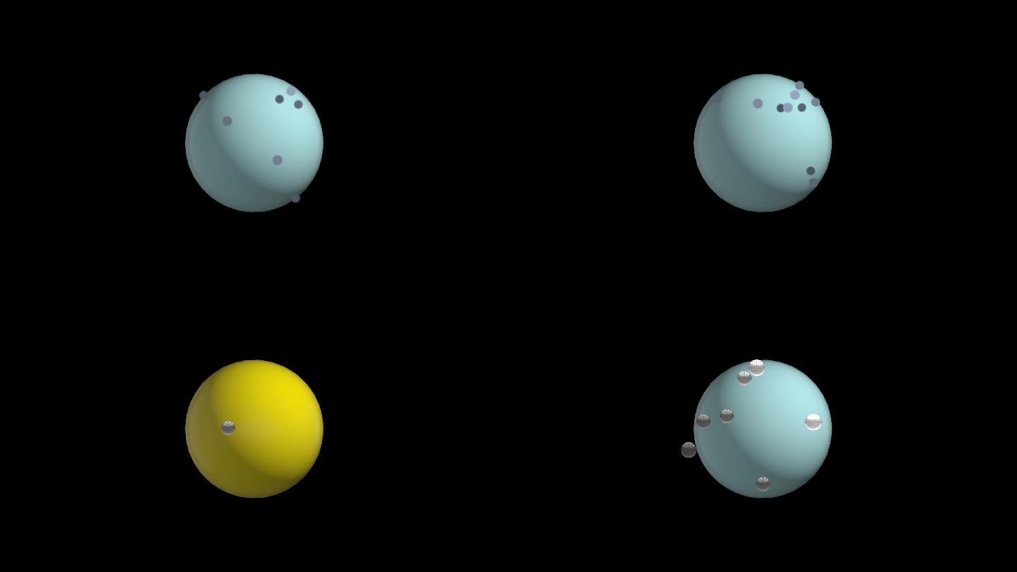 球形质子电子粒子无规则运动