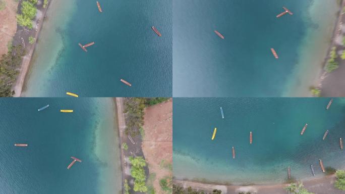 泸沽湖女神湾航拍原素材